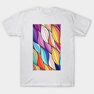 Beautiful Abstract Colorful Leafy Pattern Artwork T-Shirt